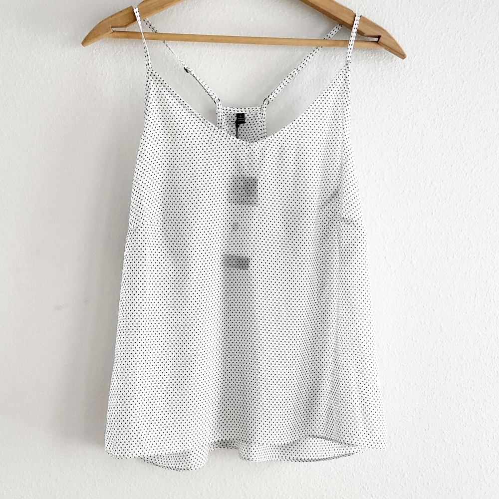NWT CAbi polka-dot tank top size small.